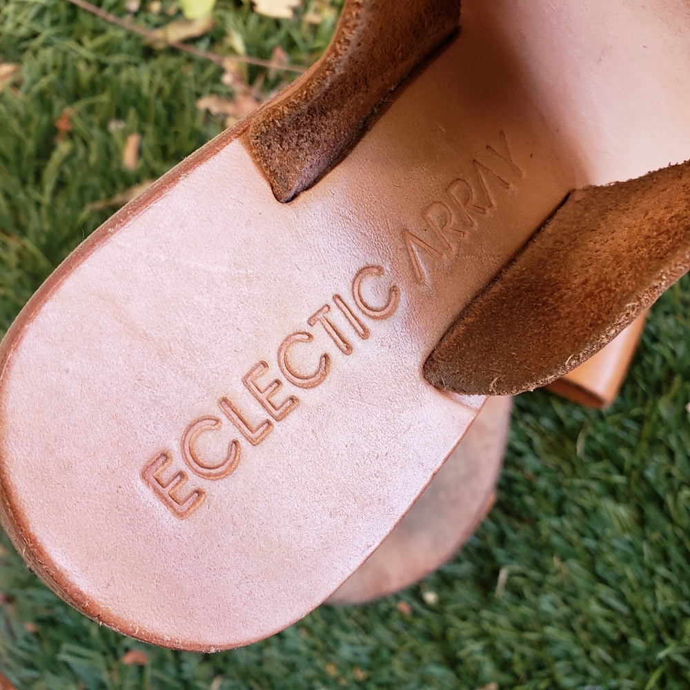 Eclectic Array Leather Strap Sandals 6 - image 6